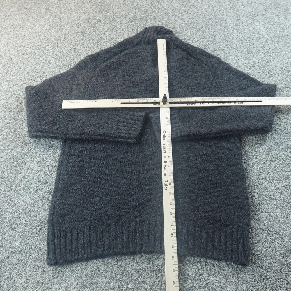Banana Republic Sweater‎ Mens L Gray Wool Toggle Shawl Collar Knit Pullover Warm